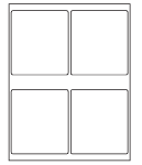 8-1/2 x 11" White Laser Label, 4 Labels per Sheet Measuring 4" x 4.5". SKU: 104W
