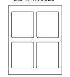 8-1/2 x 11" White Laser Label, 4 Labels per Sheet Measuring 3.5" x 4.15625". SKU: 880W