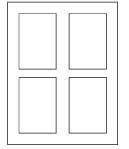 8-1/2 x 11" White Laser Label, 4 Labels per Sheet Measuring 2.875" x 4.312". SKU: 680W
