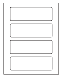 8-1/2 x 11" White Laser Label, 4 Labels per Sheet Measuring 4" x 4". SKU: 435W