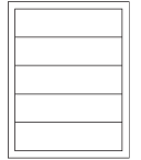 8-1/2 x 11" White Laser Label, 5 Horizontal Labels per Sheet Measuring 7.5" x 2". SKU: 207W