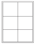 8-1/2 x 11" White Laser Label, 6 Labels per Sheet Measuring 4" x 3.5". SKU: 705W
