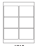 8-1/2 x 11" White Laser Label, 6 Labels per Sheet Measuring 4" x 3". SKU: 210W