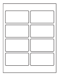 8-1/2 x 11" White Laser Label, 8 Labels per Sheet Measuring 3.37" x 2". SKU: 730W