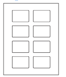 8-1/2 x 11" White Laser Label, 8 Labels per Sheet Measuring 2.6" x 1.77". SKU: 430W