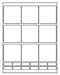 8-1/2 x 11" White Laser Label,9 Labels per Sheet Measuring 2.75" x 2.75". SKU: 80W