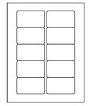 8-1/2 x 11" White Laser Label, 10 Labels per Sheet Measuring 3.0625" x 1.8375". SKU: 235W