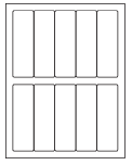 8-1/2 x 11" White Laser Label, 10 Labels per Sheet Measuring 1.5" x 4.75". SKU: B26W