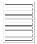 8-1/2 x 11" White Laser Label, 10 Labels per Sheet Measuring 7.5" x 0.75". SKU: 864W