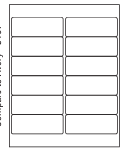 8-1/2 x 11" White Laser Label, 12 Labels per Sheet Measuring 4" x 1.5". SKU: 71W