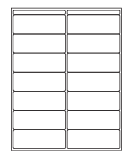 8-1/2 x 11" White Laser Label, 14 Labels per Sheet Measuring 4.166" x 1.5". SKU: 800W