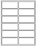 8-1/2 x 11" White Laser Label, 12 Labels per Sheet Measuring 4" x 1.625". SKU: 108W