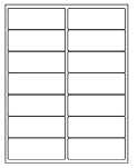 8-1/2 x 11" White Laser Label, 14 Labels per Sheet Measuring 4" x 1.5". SKU: 420W