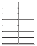 8-1/2 x 11" White Laser Label, 14 Labels per Sheet Measuring 4" x 1.5". SKU: 421W