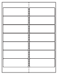 8-1/2 x 11" White Laser Label, 14 Labels per Sheet Measuring 4" x 1.33". SKU: 50W