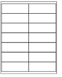 8-1/2 x 11" White Laser Label, 14 Labels per Sheet Measuring 4.1875" x 1.5". SKU: 760W