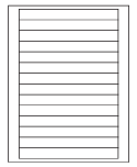 8-1/2 x 11" White Laser Label, 14 Labels per Sheet Measuring 7" x 0.75". SKU: 29W