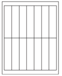 8-1/2 x 11" White Laser Label, 14 Labels per Sheet Measuring 1.125" x 4.875". SKU: 59W
