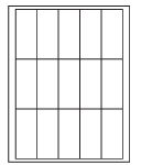 8-1/2 x 11" White Laser Label, 15 Labels per Sheet Measuring 1.5" x 3.5". SKU: 169W