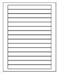 8-1/2 x 11" White Laser Label, 15 Labels per Sheet Measuring 7" x 0.68". SKU: 18W