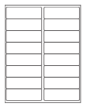 8-1/2 x 11" White Laser Label, 16 Labels per Sheet Measuring 4" x 1.3125". SKU: 655W