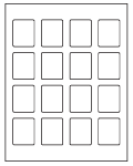 8-1/2 x 11" White Laser Label, 16 Labels per Sheet Measuring 1.5" x 1.875". SKU: 470W