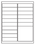 8-1/2 x 11" White Laser Label, 17 Labels per Sheet Measuring 4" x 1" & one 4 x 4". SKU: 111W