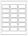 8-1/2 x 11" White Laser Label, 18 Labels per Sheet Measuring 2.375" x 1.25". SKU: 884W