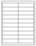 8-1/2 x 11" White Laser Label, 20 Labels per Sheet Measuring 4" x 1". SKU: 500W