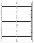 8-1/2 x 11" White Laser Label, 20 Labels per Sheet Measuring 4" x 1". SKU: 90W