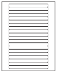 8-1/2 x 11" White Laser Label, 20 Labels per Sheet Measuring 6.25" x 0.5". SKU: 745W