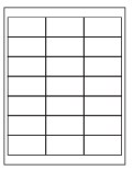 8-1/2 x 11" White Laser Label, 21 Labels per Sheet Measuring 2.66" x 1.375". SKU: 565W