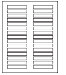 8-1/2 x 11" White Laser Label, 30 Labels per Sheet Measuring 3" x 0.5". SKU: 605W