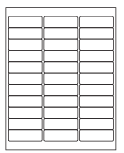 8-1/2 x 11" White Laser Label, 33 Labels per Sheet Measuring 2.625" x 0.875". SKU: 180W