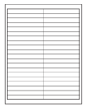8-1/2 x 11" White Laser Label, 40 Labels per Sheet Measuring 4" x 0.5". SKU: 167W