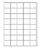 8-1/2 x 11" White Laser Label, 40 Labels per Sheet Measuring 1.5" x 1.35". SKU: 147W