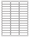 8-1/2 x 11" White Laser Label, 42 Labels per Sheet Measuring 2.625" x .75". SKU: 505W