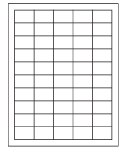 8-1/2 x 11" White Laser Label, 50 Labels per Sheet Measuring 1.5" x 1". SKU: B195W