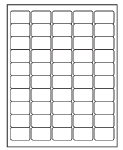 8-1/2 x 11" White Laser Label, 50 Labels per Sheet Measuring 1.5" x 1". SKU: 168W