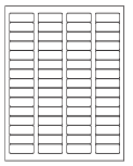 8-1/2 x 11" White Laser Label, 60 Labels per Sheet Measuring 1.75" x 0.666". SKU: 891W