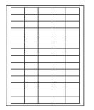 8-1/2 x 11" White Laser Label, 70 Labels per Sheet Measuring 1.5" x 0.75". SKU: 189W