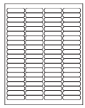 8-1/2 x 11" White Laser Label, 80 Labels per Sheet Measuring 1.9375" x .5". SKU: 217W