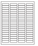 8-1/2 x 11" White Laser Label, 80 Labels per Sheet Measuring 1.75" x 0.5". SKU: 55W