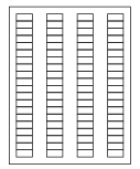 8-1/2 x 11" White Laser Label, 80 Labels per Sheet Measuring 1.125" x .5". SKU: 295W
