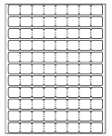 8-1/2 x 11" White Laser Label, 88 Labels per Sheet Measuring 1" x 0.875". SKU: 740W