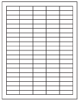 8-1/2 x 11" White Laser Label, 100 Labels per Sheet Measuring 1.5" x 0.5". SKU: 883W