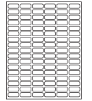 8-1/2 x 11" White Laser Label, 102 Labels per Sheet Measuring 1.25" x 0.5". SKU: 829W