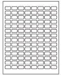 8-1/2 x 11" White Laser Label, 112 Labels per Sheet Measuring 0.875" x 0.5". SKU: 866W