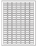 8-1/2 x 11" White Laser Label, 154 Labels per Sheet Measuring 1" x 0.375". SKU: 112W