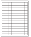 8-1/2 x 11" White Laser Label, 160 Labels per Sheet Measuring 1" x 0.5". SKU: 243W